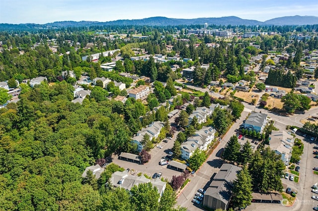 aerial view featuring a mountain view