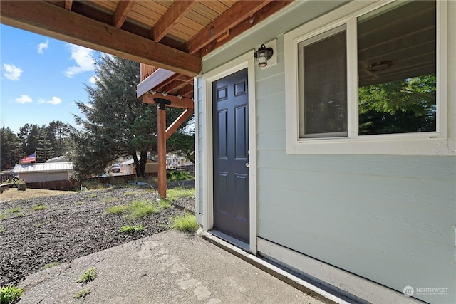 view of doorway to property