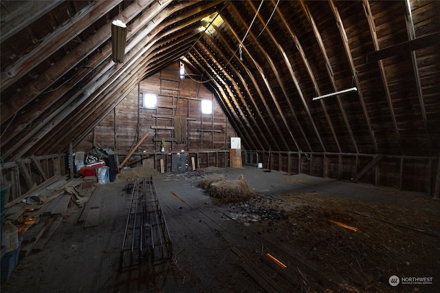 view of attic