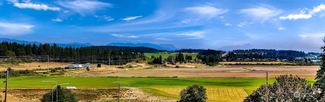 mountain view with a rural view