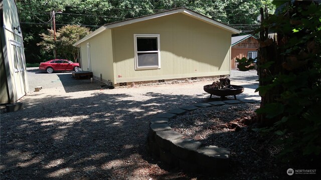 view of home's exterior with a patio area