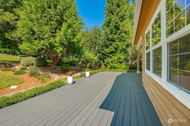 view of wooden terrace