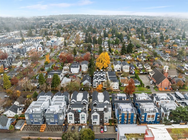 bird's eye view featuring a residential view