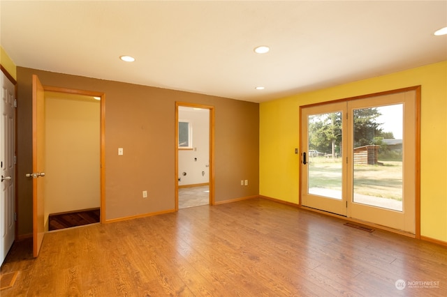 interior space featuring light wood-type flooring