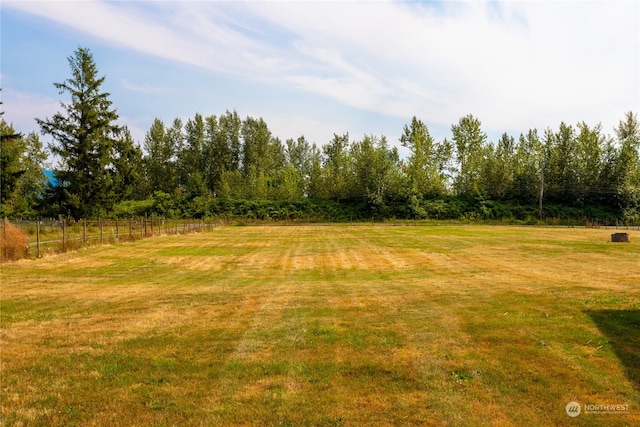 view of yard featuring a rural view