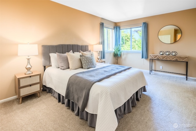 view of carpeted bedroom