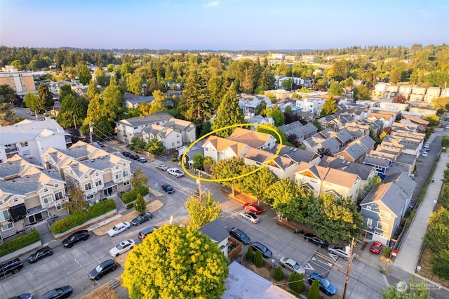 drone / aerial view featuring a residential view