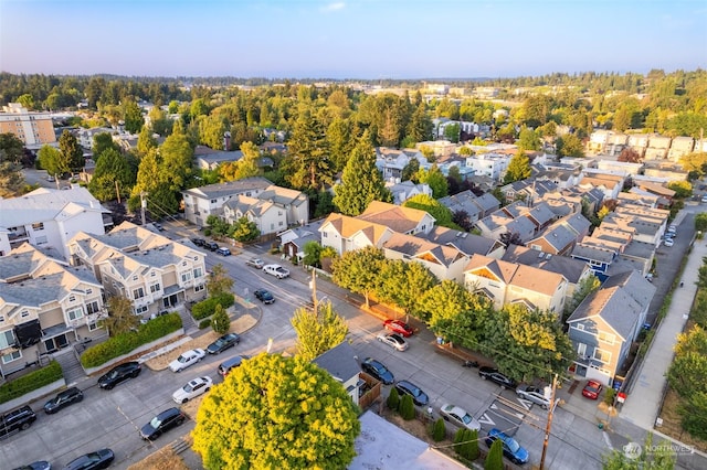 bird's eye view with a residential view