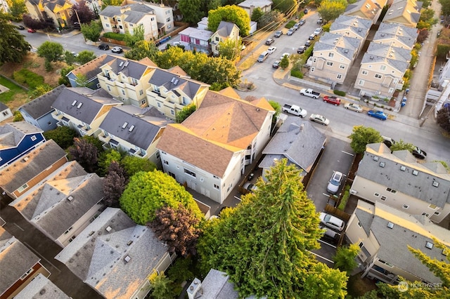 drone / aerial view with a residential view