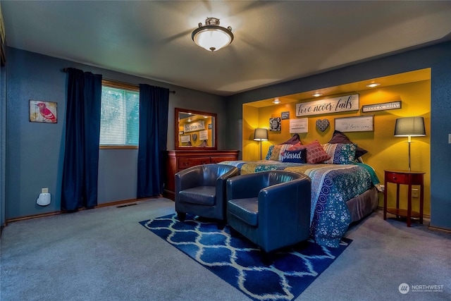 bedroom featuring carpet floors