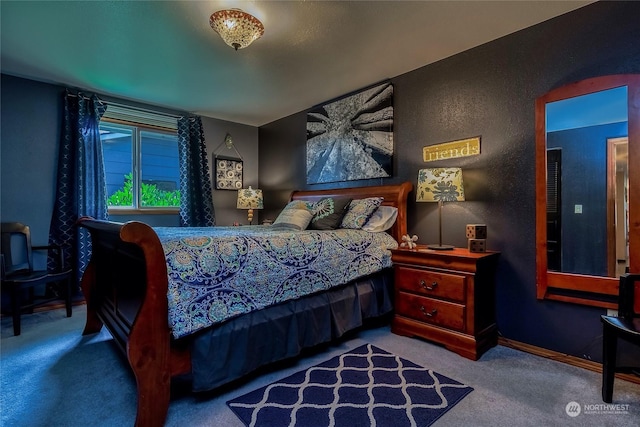 bedroom featuring carpet flooring