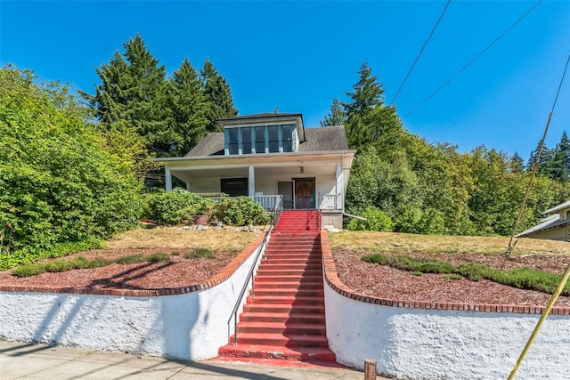 view of front of house featuring a porch