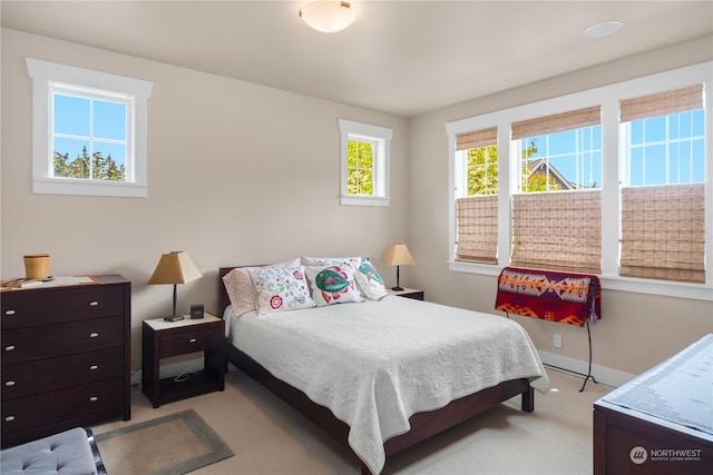 view of carpeted bedroom