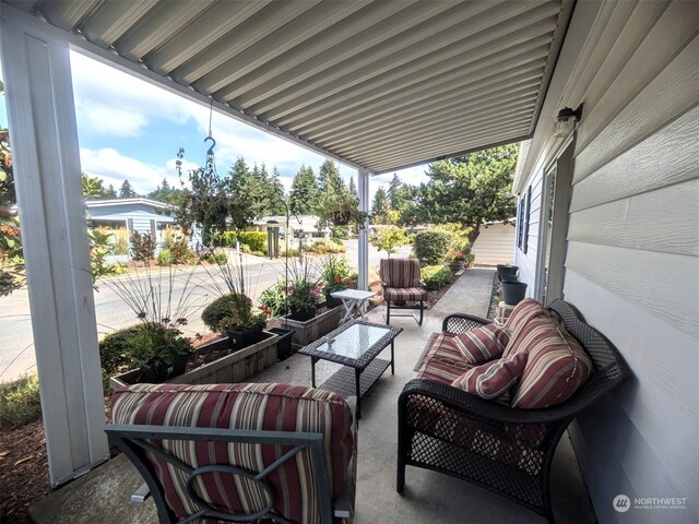 view of patio / terrace with an outdoor living space