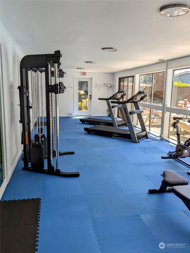 view of exercise room