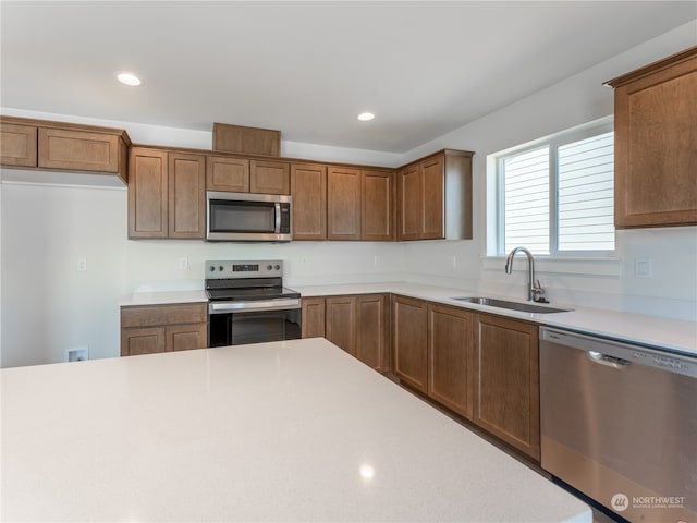 kitchen featuring sink and appliances with stainless steel finishes