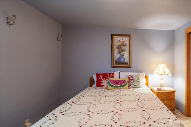 bedroom with carpet floors