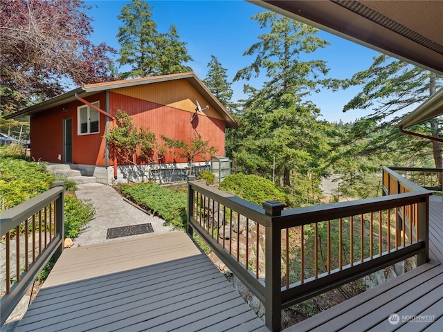 view of wooden deck