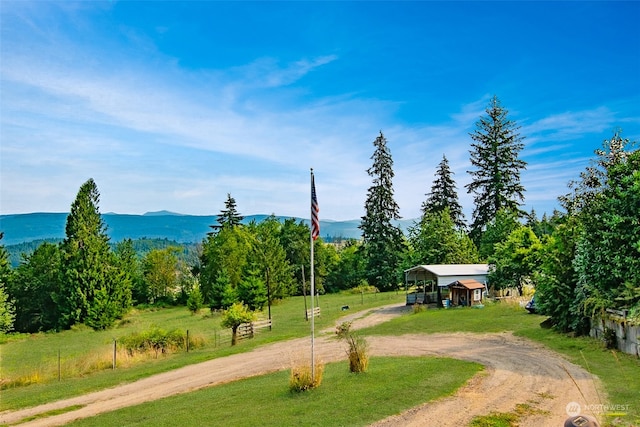 view of community featuring a yard