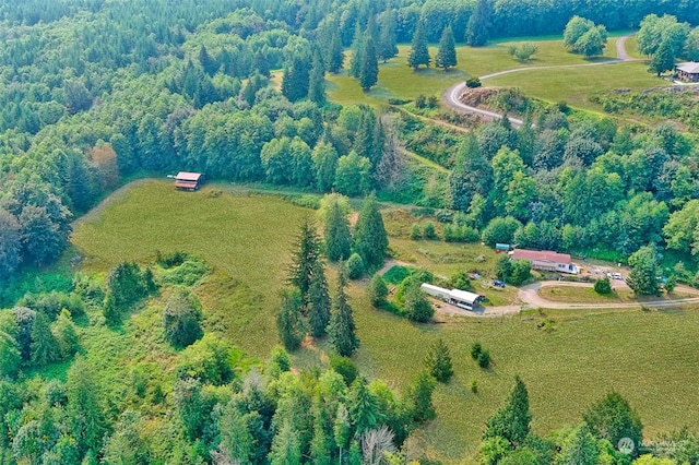 drone / aerial view featuring a rural view