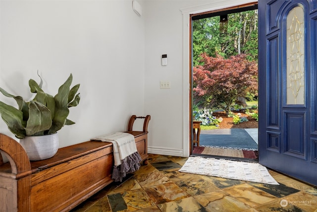 view of tiled entrance foyer