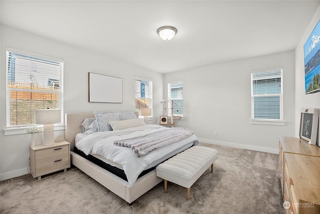 view of carpeted bedroom