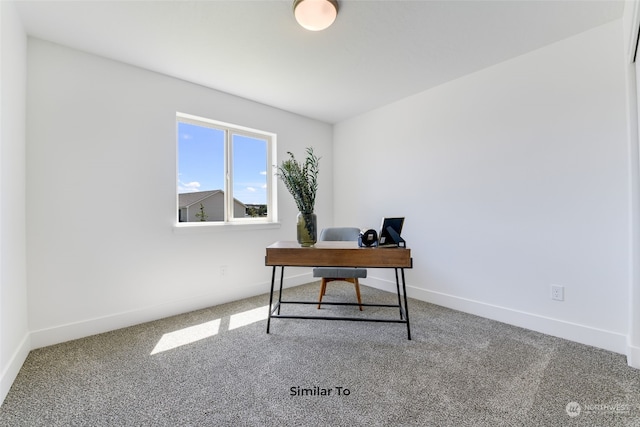 view of carpeted office