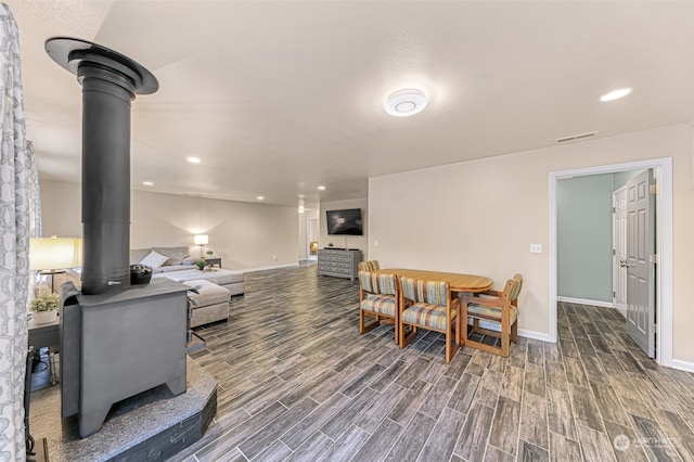 interior space featuring dark wood-type flooring