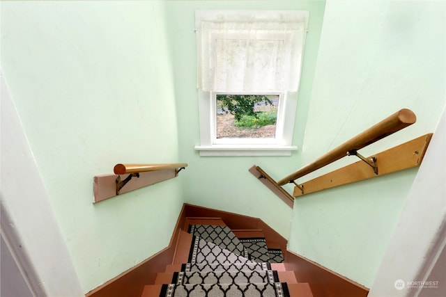 view of stairway