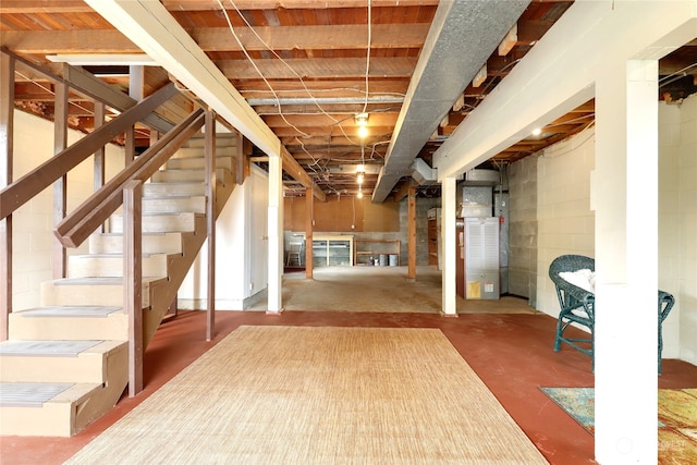 view of basement