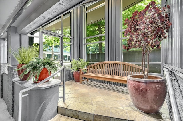 view of sunroom / solarium