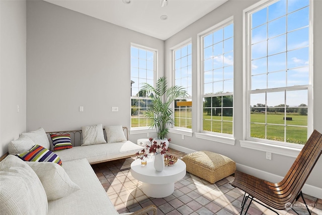 view of sunroom