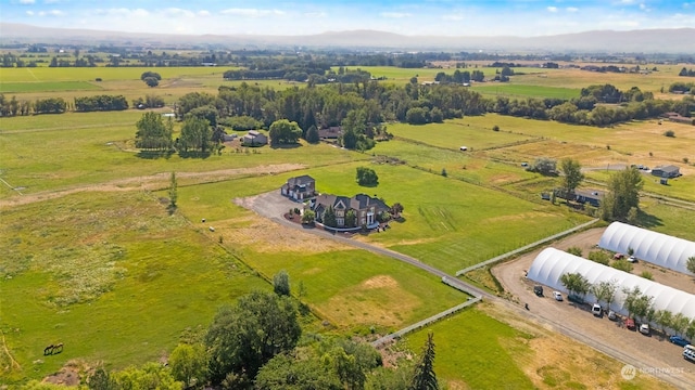 drone / aerial view with a rural view