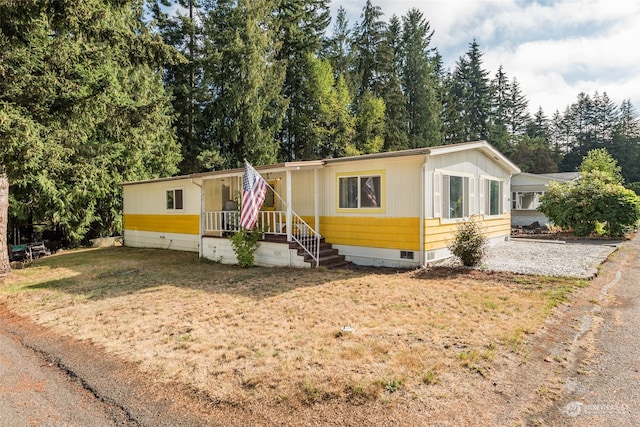 view of manufactured / mobile home