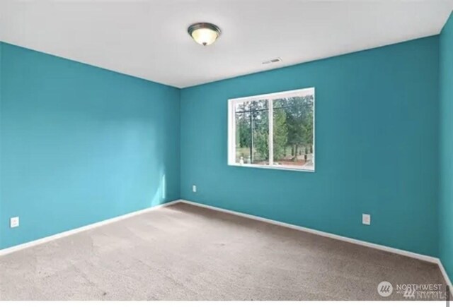 spare room featuring carpet flooring