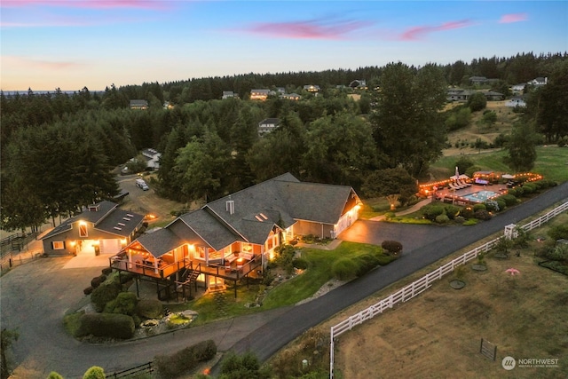 birds eye view of property