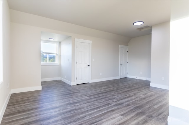 spare room featuring hardwood / wood-style floors