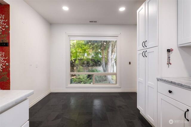 view of unfurnished dining area