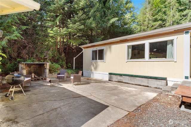 view of patio featuring grilling area