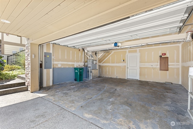 garage featuring electric panel