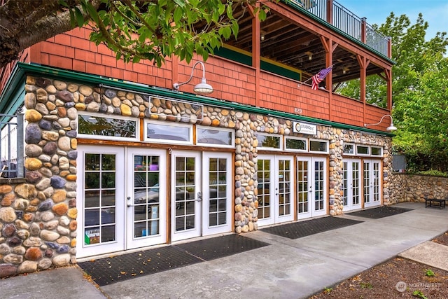 exterior space with a patio area and french doors