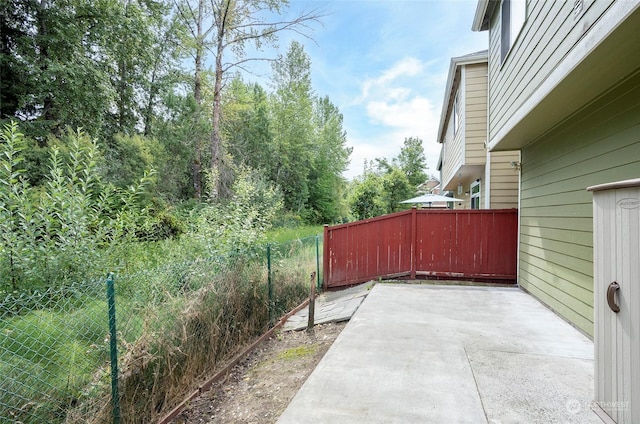 view of patio featuring a fenced backyard