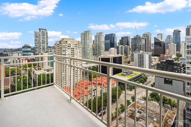 balcony with a city view