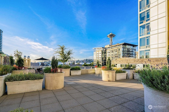 view of property's community with a view of city