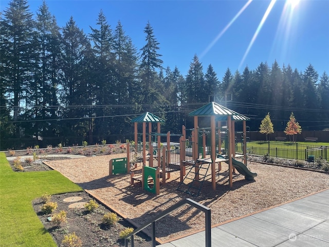 view of jungle gym