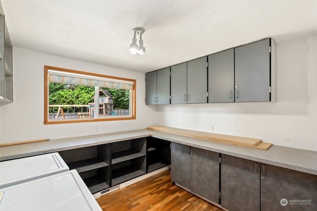 kitchen featuring dark hardwood / wood-style flooring