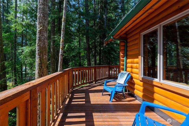 view of wooden deck