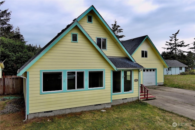 bungalow with a garage