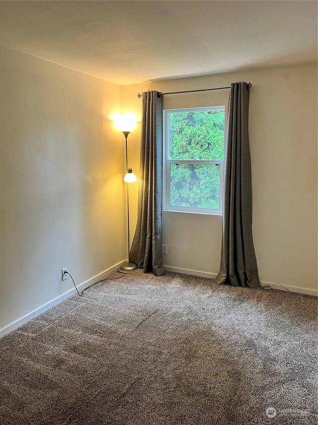 view of carpeted spare room