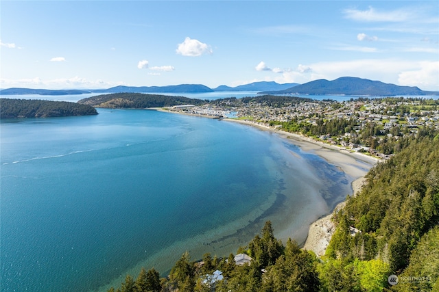 property view of water with a mountain view